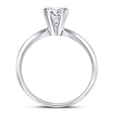 14kt White Gold Womens Princess Diamond Solitaire Bridal Wedding Engagement Ring 1 Cttw