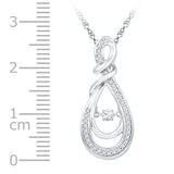 10kt White Gold Womens Round Diamond Infinity Moving Twinkle Fashhion Pendant 1/3 Cttw