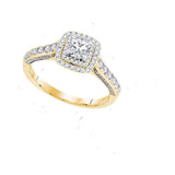 14kt Yellow Gold Princess Diamond Solitaire Bridal Wedding Engagement Ring 1 Cttw Size 5