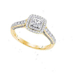 14kt Yellow Gold Princess Diamond Solitaire Bridal Wedding Engagement Ring 1 Cttw Size 8