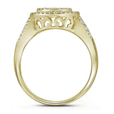 10kt Yellow Gold Round Diamond Moving Twinkle Bridal Wedding Engagement Ring 5/8 Cttw