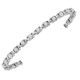 Sterling Silver Womens Round Diamond Mom Mother Bracelet 1 Cttw