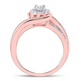 14kt Rose Gold Womens Round Diamond Solitaire Bridal Wedding Engagement Ring 1/2 Cttw