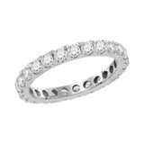 14kt White Gold Womens Round Diamond Eternity Wedding Anniversary Ring 1-1/2 Cttw