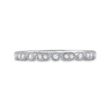 10kt White Gold Womens Round Diamond Stackable Band Ring 1/8 Cttw