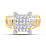 10kt Yellow Gold Round Diamond Bridal Wedding Engagement Ring 7/ Cttw Size