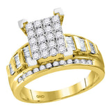 10kt Yellow Gold Round Diamond Bridal Wedding Engagement Ring 7/ Cttw Size