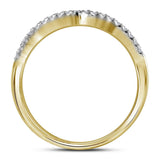 14kt Yellow Gold Round Diamond Cluster Bridal Wedding Ring Band Set 2 Cttw