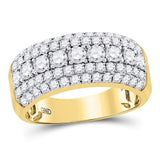 14kt Yellow Gold Mens Round Diamond Band Ring 2.00 Cttw