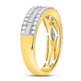14kt Yellow Gold Womens Baguette Diamond Fashion Anniversary Ring 1 Cttw