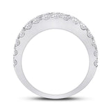14kt White Gold Womens Baguette Diamond Anniversary Ring 3 Cttw