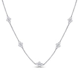 10kt Rose Gold Womens Round Diamond Fashion Necklace 1/4 Cttw