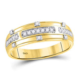 14kt Yellow Gold His Hers Round Diamond Solitaire Matching Wedding Set 3/4 Cttw