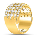 10kt Yellow Gold Womens Round Diamond Band Ring 2 Cttw