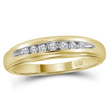 14kt Yellow Gold His Hers Princess Diamond Cluster Matching Wedding Set 3/8 Cttw