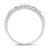 10kt White Gold Womens Round Diamond Anniversary Ring 1/2 Cttw