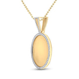 10kt Yellow Gold Mens Round Diamond Circle Picture Memory Pendant 5/8 Cttw