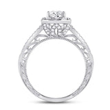 14kt White Gold Pear Diamond Solitaire Bridal Wedding Engagement Ring 1 Cttw