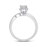 14kt White Gold Oval Diamond Halo Bridal Wedding Engagement Ring 3/4 Cttw