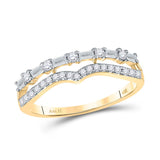 14kt Yellow Gold Womens Baguette Diamond Band Ring 1/3 Cttw