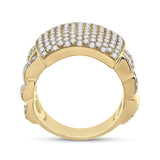 10kt Yellow Gold Mens Round Diamond Statement Fashion Ring 2 Cttw