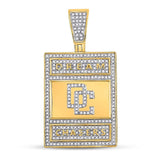 10kt Yellow Gold Mens Round Diamond Dream Chasers Charm Pendant 3/4 Cttw