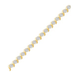 10kt Yellow Gold Womens Round Diamond Tennis Bracelet 1 Cttw