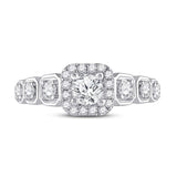 14kt White Gold Round Diamond Solitaire Bridal Wedding Engagement Ring 1-1/4 Cttw