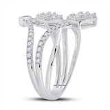 14kt White Gold Womens Round Diamond Fashion Ring 1 Cttw