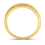 14kt Yellow Gold Mens Round Diamond Wedding Rope Band Ring 3/4 Cttw