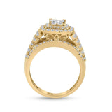 14kt Yellow Gold Princess Diamond Bridal Wedding Ring Band Set 1-3/4 Cttw
