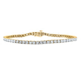 10kt Yellow Gold Mens Round Diamond Link Bracelet 1-1/3 Cttw