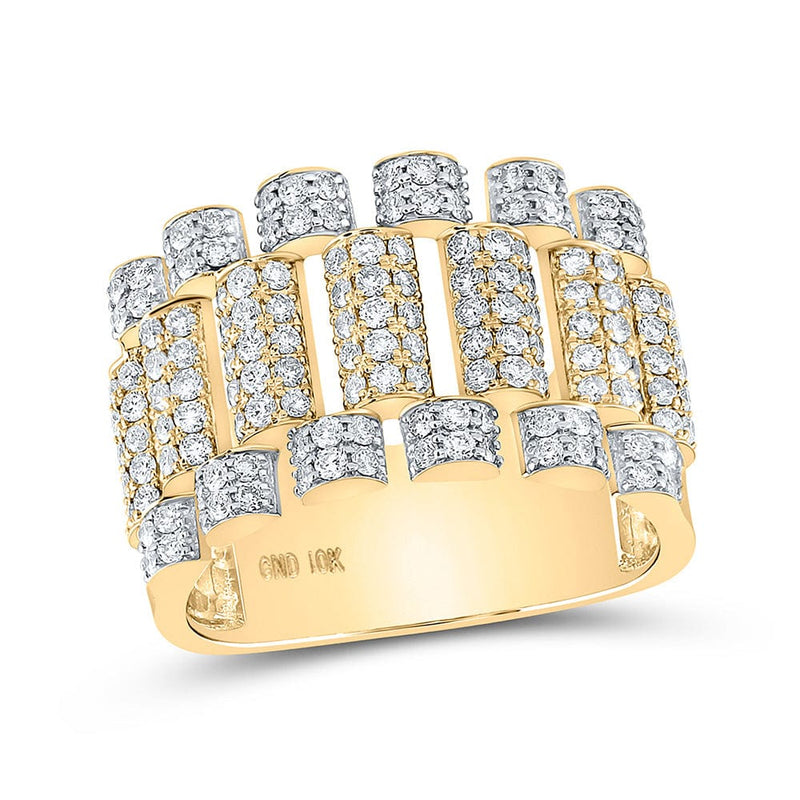 10kt Two-tone Gold Mens Diamond Initial Letter Ring 1 Cttw – Splendid  Jewellery