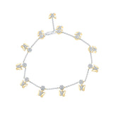 10kt Two-tone Gold Womens Round Diamond Butterfly Bracelet 3/4 Cttw