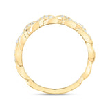 10kt Yellow Gold Womens Round Diamond Braid Band Ring 1/3 Cttw
