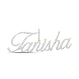 10kt Yellow Gold Womens Round Diamond TANISHA Name Pendant 1 Cttw