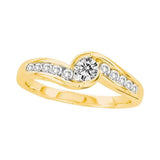 14kt Yellow Gold Round Diamond Solitaire Bridal Wedding Engagement Ring 1/2 Cttw