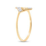 10kt Yellow Gold Womens Round Diamond Mom Mother Accent Ring 1/20 Cttw