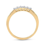 10kt Yellow Gold Princess Diamond Bridal Weddding Engagement Ring Band Set 1 Cttw Size