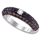 10kt White Gold Round Diamond Solitaire Bridal Wedding Engagement Ring 1 Cttw