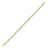 14kt Yellow Gold Womens Round Diamond Link Fashion Bracelet 2 Cttw