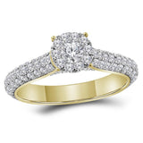14kt Yellow Gold Round Diamond Solitaire Bridal Wedding Engagement Ring 1-1/2 Cttw