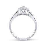 14kt White Gold Round Diamond Solitaire Bridal Wedding Engagement Ring 1/8 Cttw