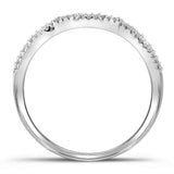 10k White Gold Round Diamond Cluster Bridal Wedding Ring Band Set 1/2 Cttw